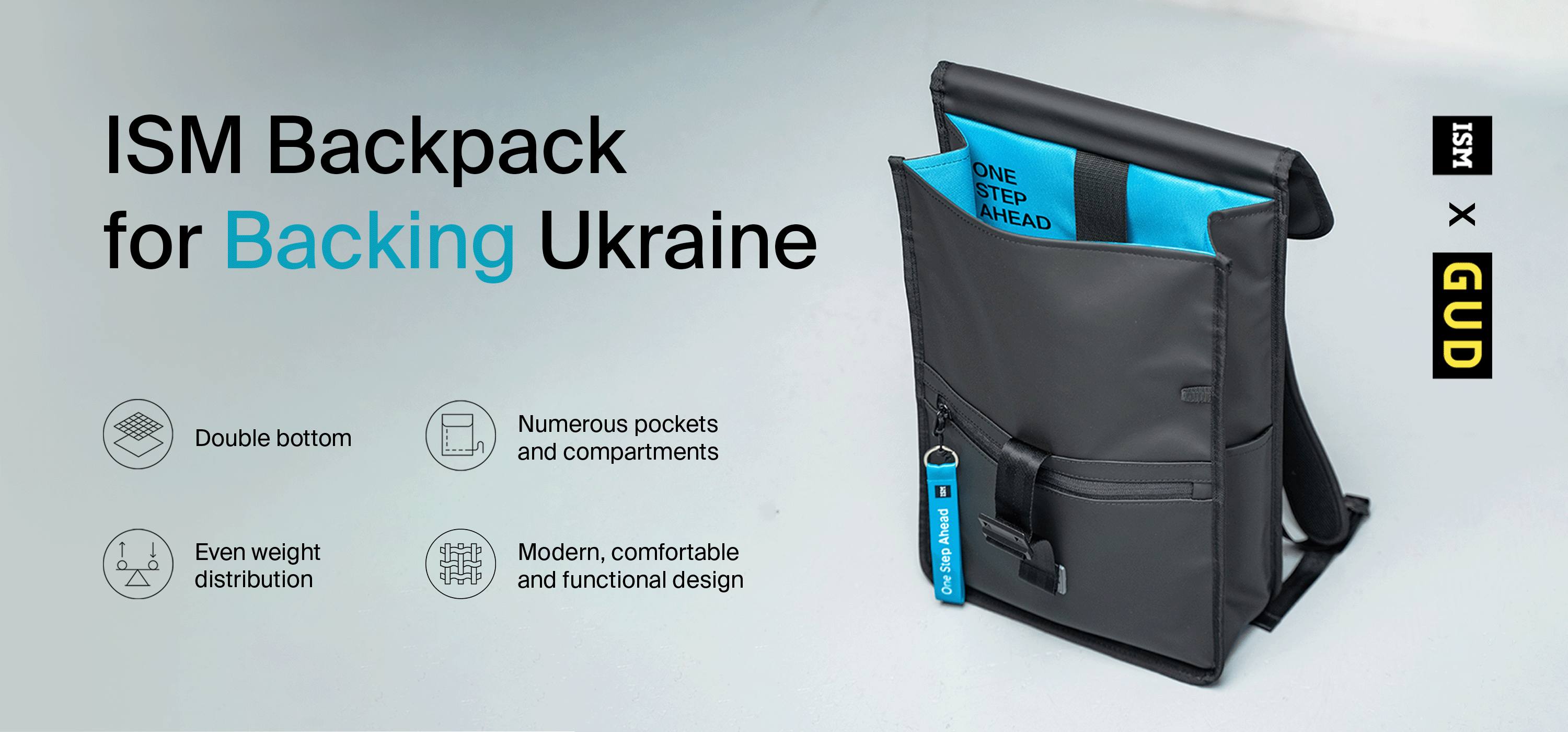 ISMxGUD backpack for backing Ukraine